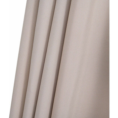 Amalfi Beige With Cream Piping / Matte Black Metal Patio Umbrella with Base Sets