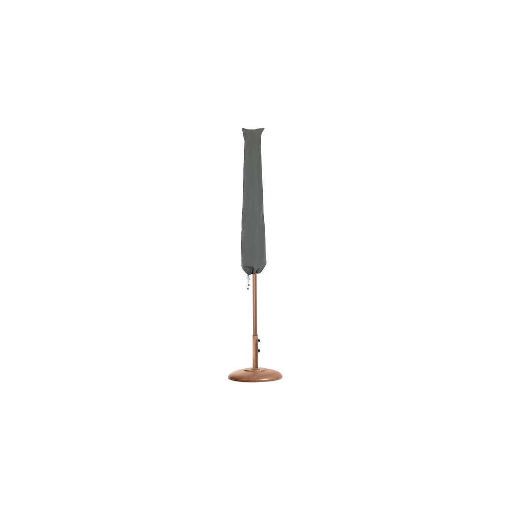 Amalfi Beige With Cream Piping / Teak Metal Patio Umbrella with Base Sets