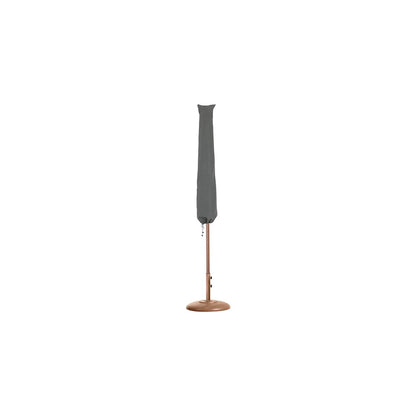 Amalfi Beige With Cream Piping / Teak Metal Patio Umbrella with Base Sets
