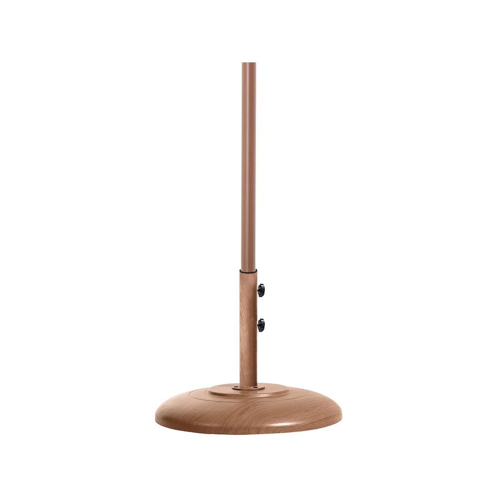 Amalfi Beige With Cream Piping / Teak Metal Patio Umbrella with Base Sets