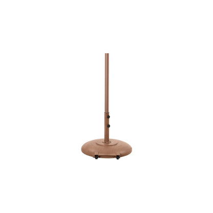 Amalfi Beige With Cream Piping / Teak Metal Patio Umbrella with Base Sets