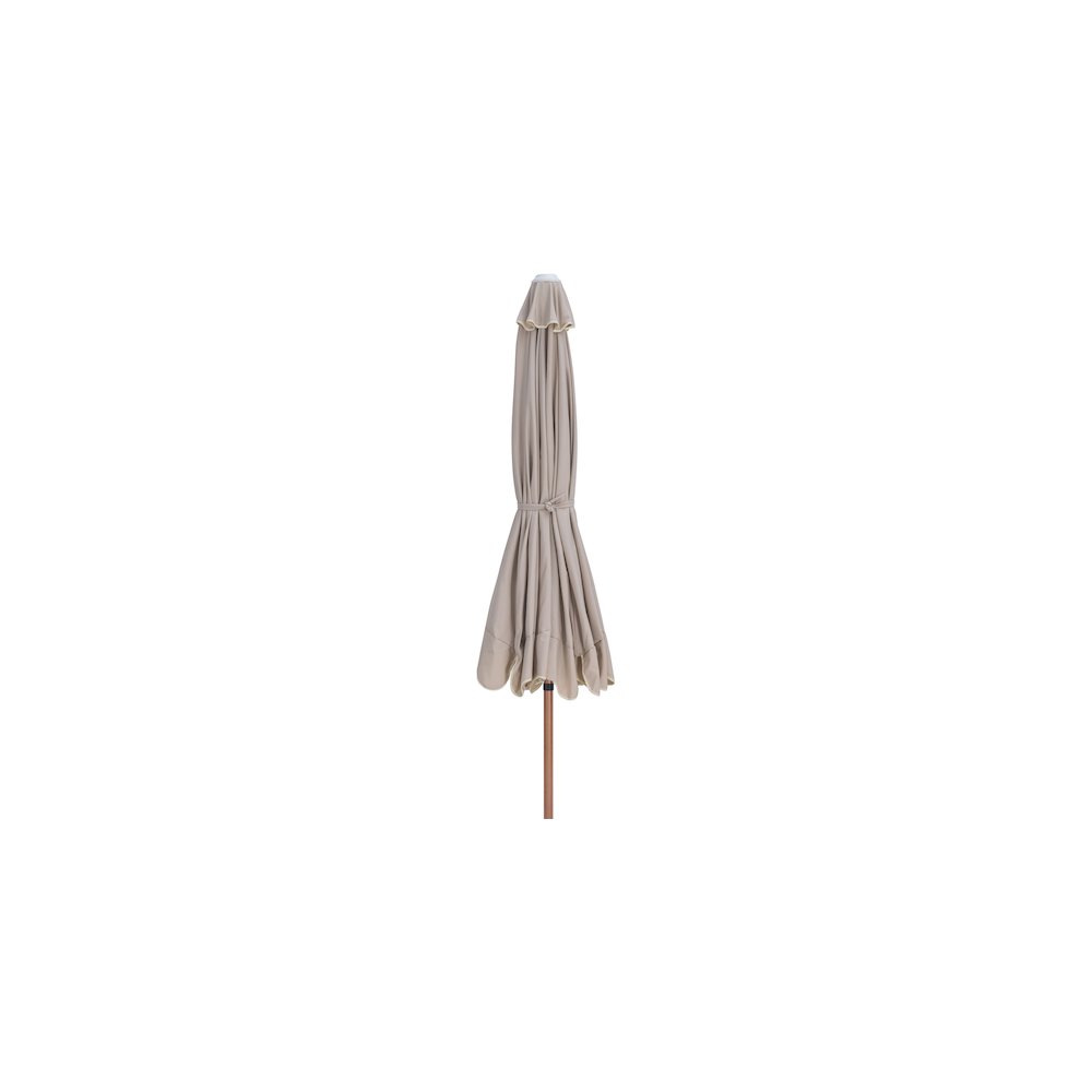 Amalfi Beige With Cream Piping Fabric Patio Umbrellas
