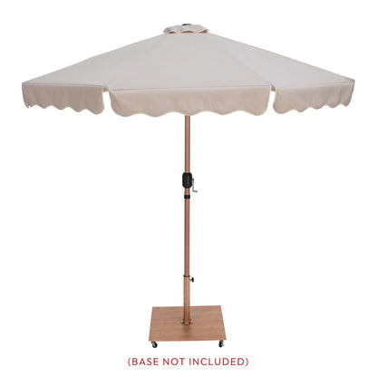 Amalfi Beige With Cream Piping Fabric Patio Umbrellas