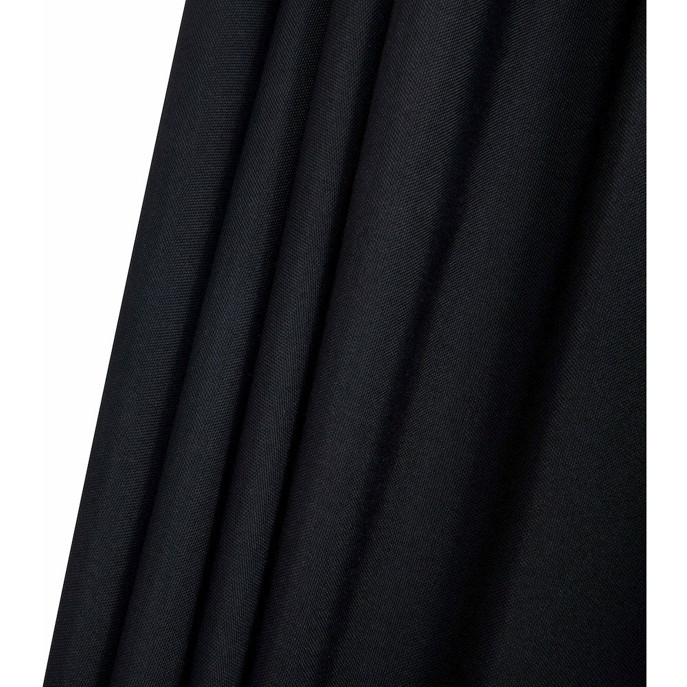 Amalfi Black With Cream Piping / Matte Black Metal Patio Umbrella with Base Sets