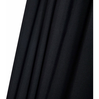 Amalfi Black With Cream Piping / Matte Black Metal Patio Umbrella with Base Sets