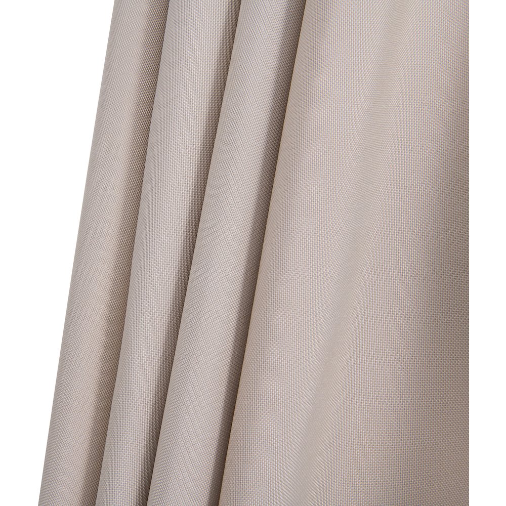 Amalfi Beige With Cream Piping / Matte Black Metal Patio Umbrella with Base Sets