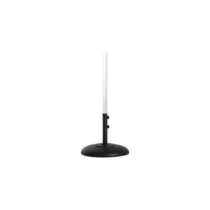 Amalfi White With Black Piping / Matte Black Metal Patio Umbrella with Base Sets