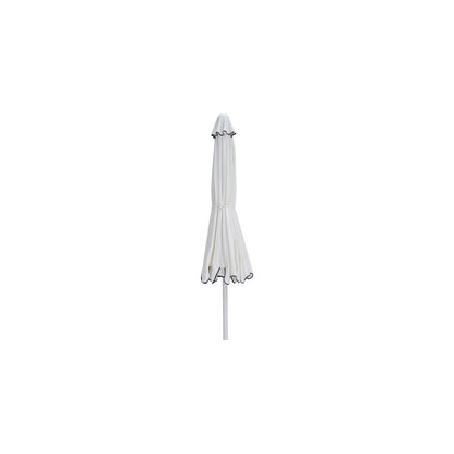 Amalfi White With Black Piping Fabric Patio Umbrellas