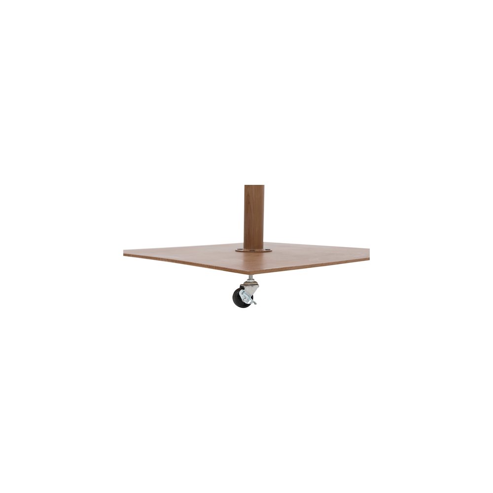 Amalfi Beige With Cream Piping / Teak Metal Patio Umbrella with Base Sets