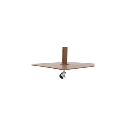 Amalfi Beige With Cream Piping / Teak Metal Patio Umbrella with Base Sets