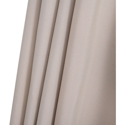 Amalfi Beige With Cream Piping / Teak Metal Patio Umbrella with Base Sets