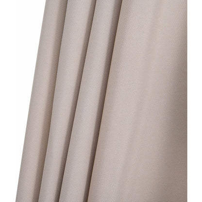 Amalfi Beige With Cream Piping / Matte Black Metal Patio Umbrella with Base Sets