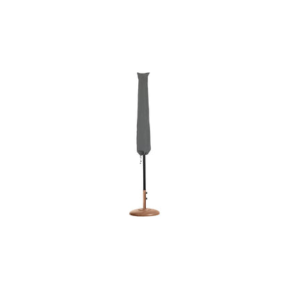 Amalfi Beige With Cream Piping / Teak Metal Patio Umbrella with Base Sets