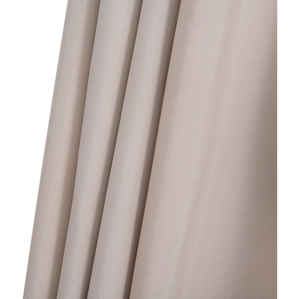 Amalfi Beige With Cream Piping / Matte White Metal Patio Umbrella with Base Sets