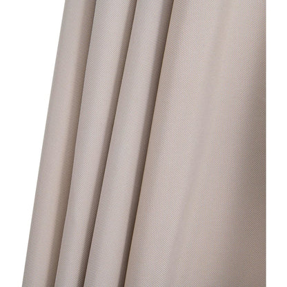 Amalfi Beige With Cream Piping / Matte White Metal Patio Umbrella with Base Sets