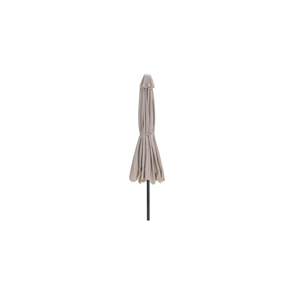Amalfi Beige With Cream Piping Fabric Patio Umbrellas