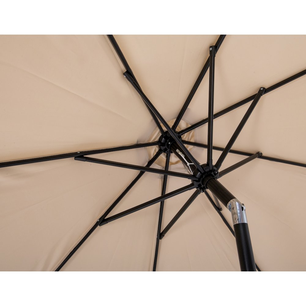 Amalfi Beige With Cream Piping Fabric Patio Umbrellas