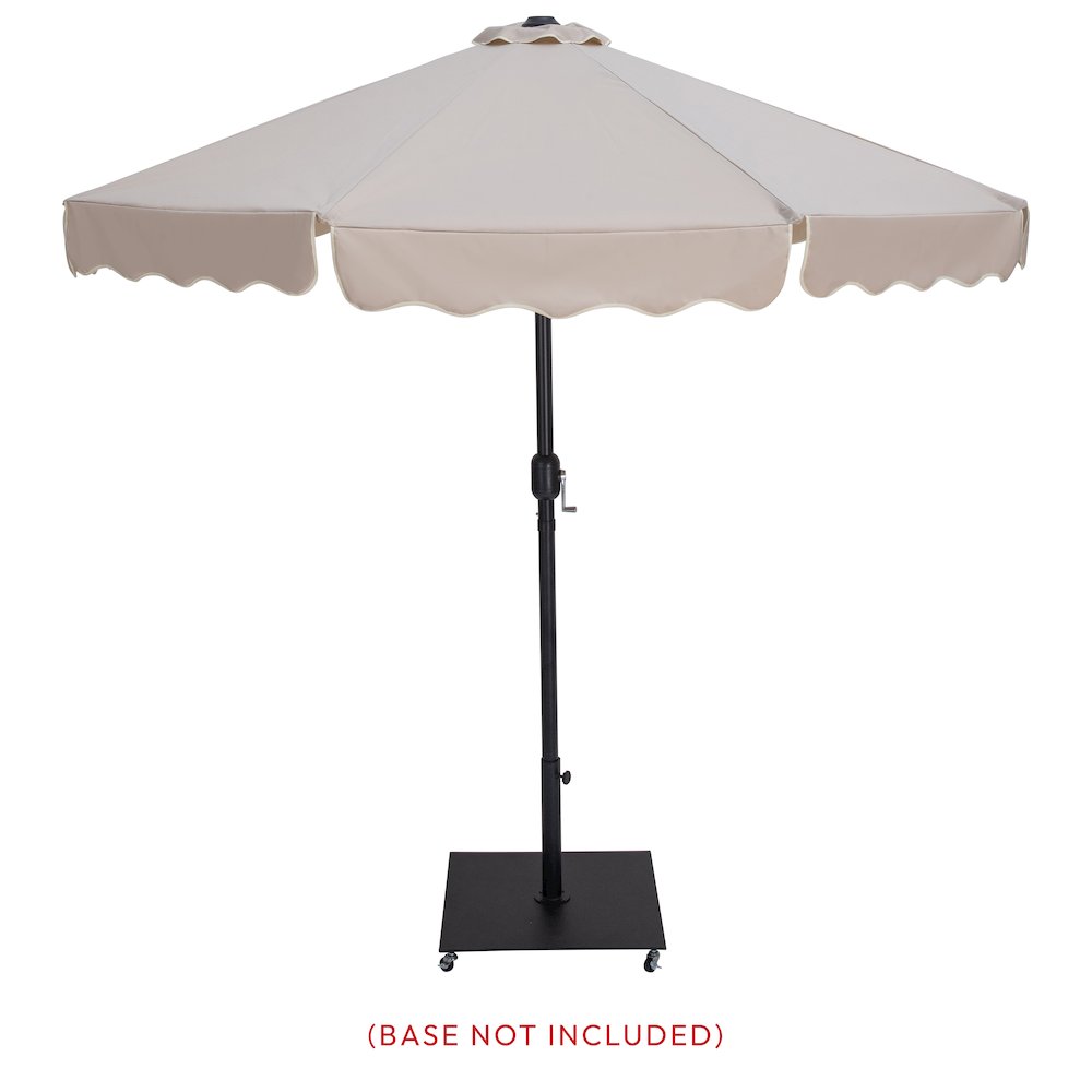 Amalfi Beige With Cream Piping Fabric Patio Umbrellas