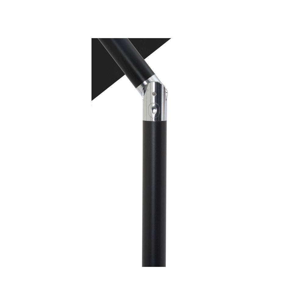 Amalfi Black With Cream Piping Fabric Patio Umbrellas