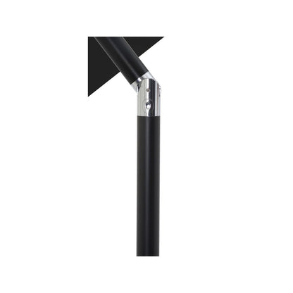 Amalfi Black With Cream Piping Fabric Patio Umbrellas