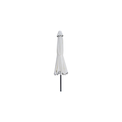 Amalfi White With Black Piping Fabric Patio Umbrellas