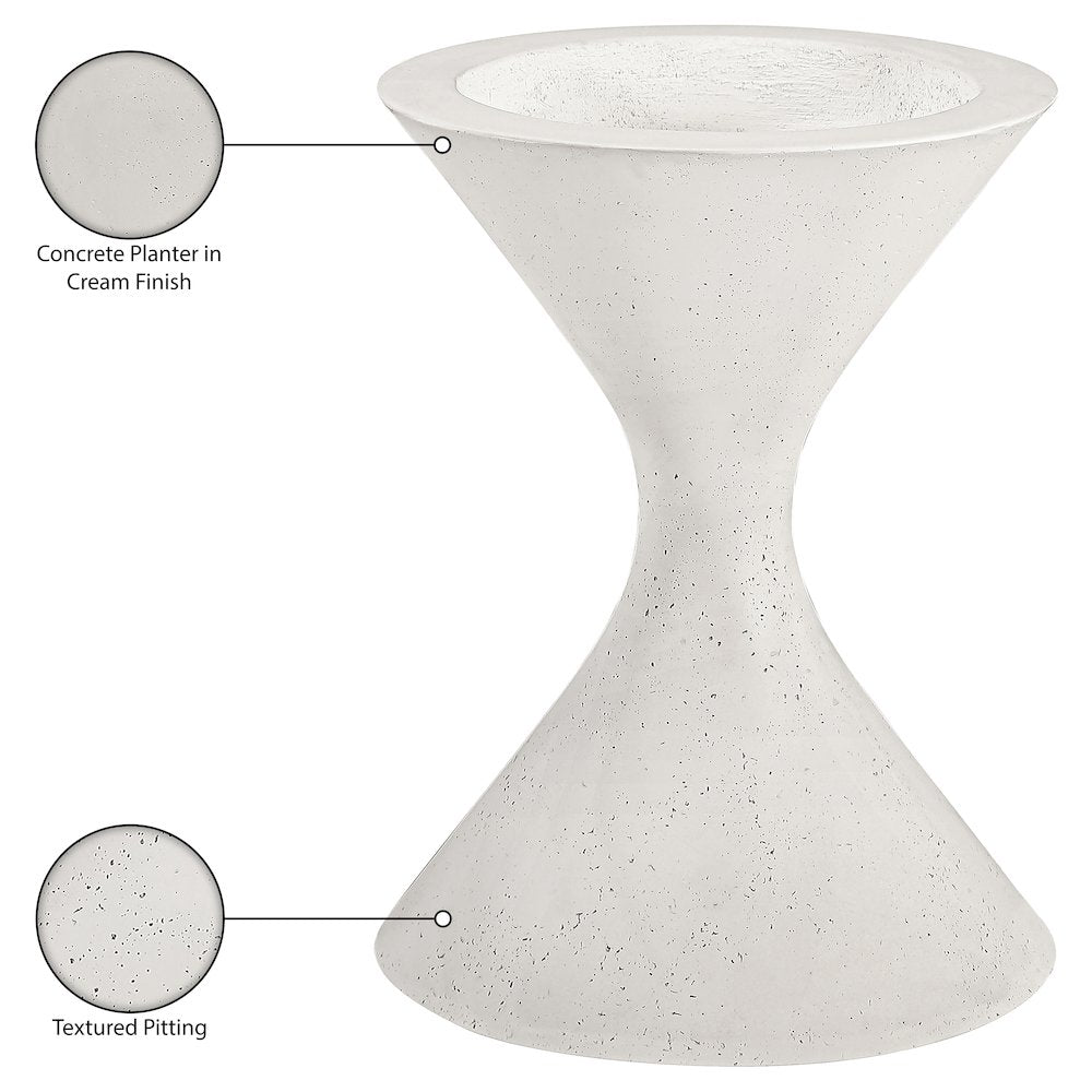 Vessa Cream Indoor / Outdoor Concrete Planter
