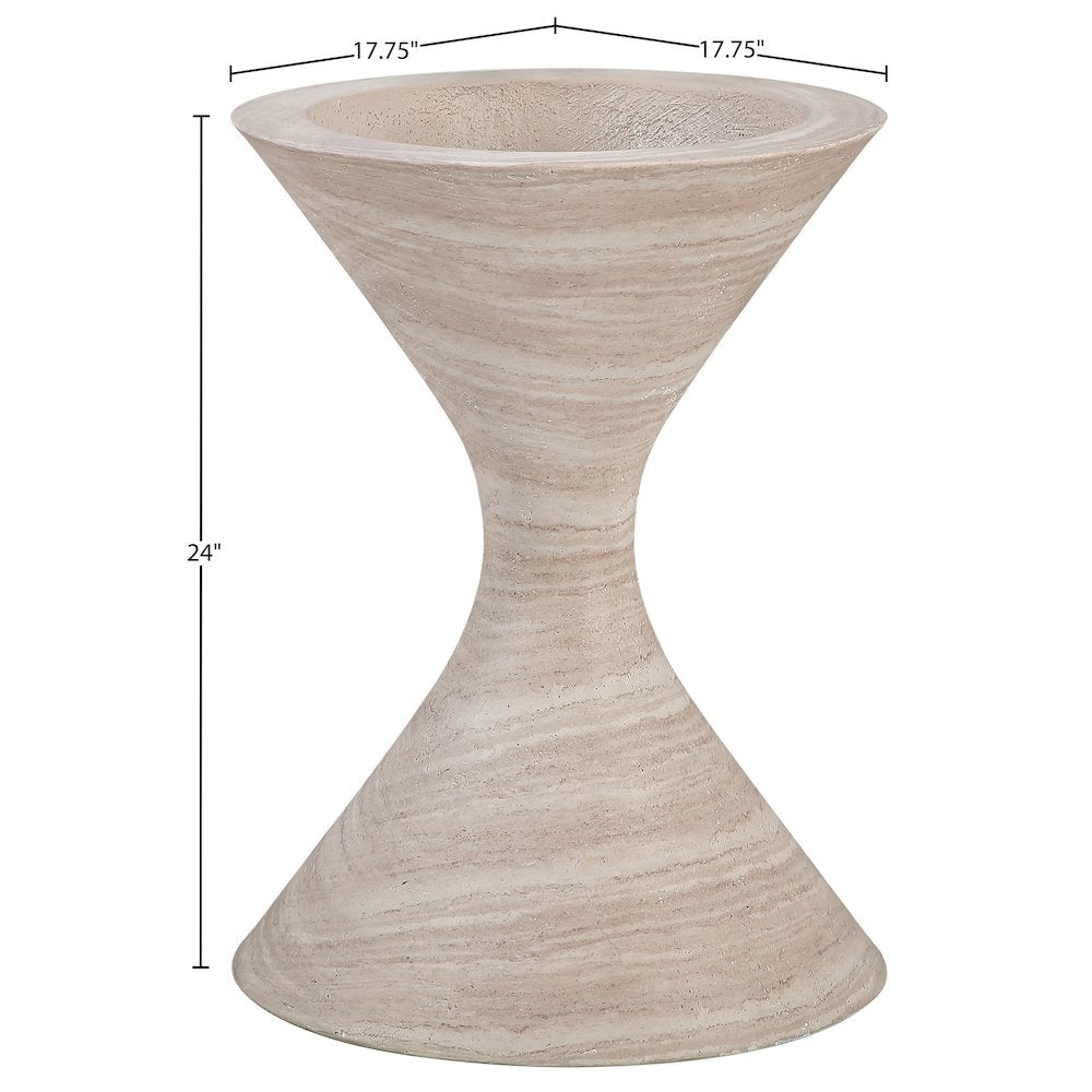 Vessa Travertine Indoor / Outdoor Concrete Planter
