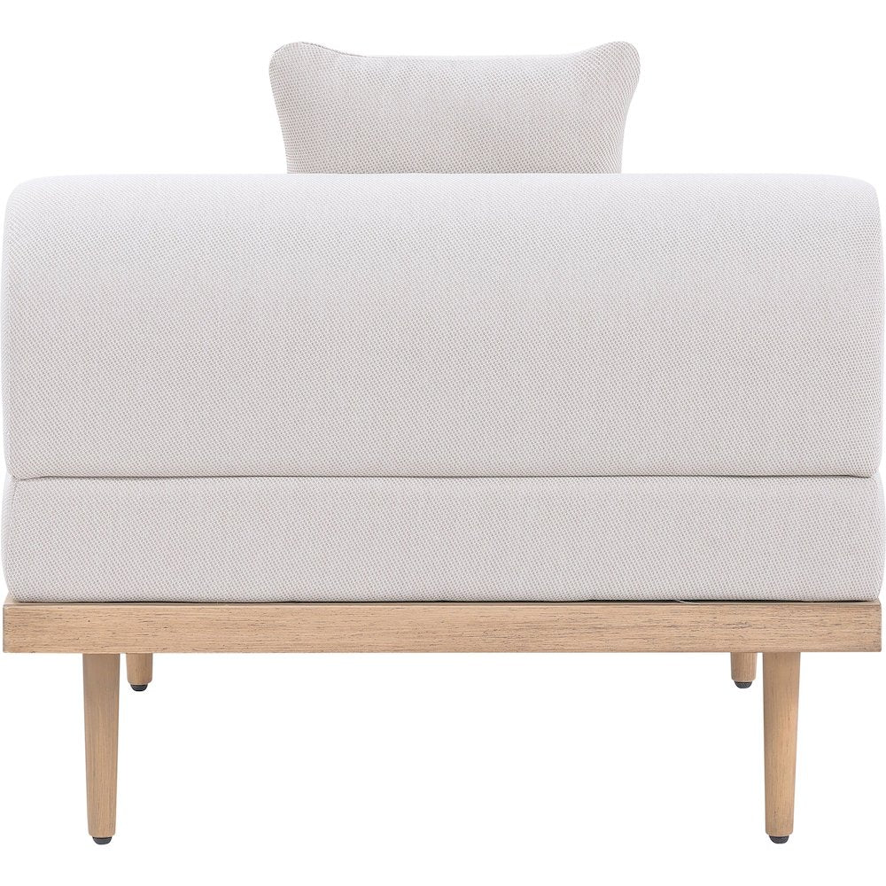 Laguna Beige Water Resistant Fabric Outdoor Modular Armless Chair