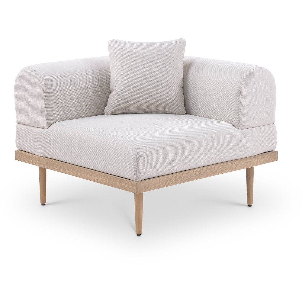 Laguna Beige Water Resistant Fabric Outdoor Modular Corner Chair