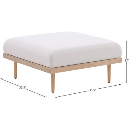 Laguna Beige Water Resistant Fabric Outdoor Modular Ottoman