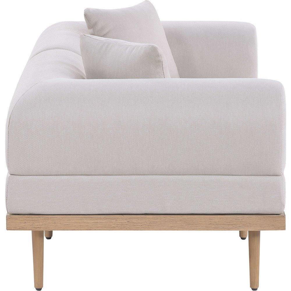 Laguna 71" Beige Water Resistant Fabric 2pc. Outdoor Modular Loveseat