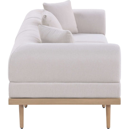 Laguna 106.5" Beige Water Resistant Fabric 3pc. Outdoor Modular Sofa