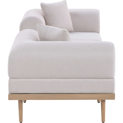 Laguna 106.5" Beige Water Resistant Fabric 3pc. Outdoor Modular Sofa