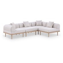 Laguna 106.5" Beige Water Resistant Fabric 4pc. Outdoor Modular Sectional