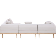 Laguna 106.5" Beige Water Resistant Fabric 4pc. Outdoor Modular Sectional