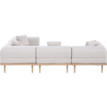 Laguna 106.5" Beige Water Resistant Fabric 4pc. Outdoor Modular Sectional