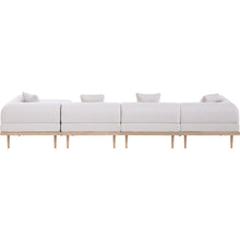 Laguna 142" Beige Water Resistant Fabric 5pc. Outdoor Modular Sectional