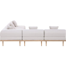 Laguna 106.5" Beige Water Resistant Fabric 5pc. Outdoor Modular Sectional
