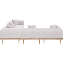 Laguna 106.5" Beige Water Resistant Fabric 5pc. Outdoor Modular Sectional
