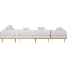 Laguna 142" Beige Water Resistant Fabric 5pc. Outdoor Modular Sectional