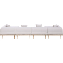 Laguna 142" Beige Water Resistant Fabric 6pc. Outdoor Modular Sectional