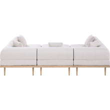 Laguna 106.5" Beige Water Resistant Fabric 6pc. Outdoor Modular Sectional
