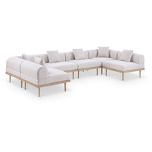 Laguna 142" Beige Water Resistant Fabric 6pc. Outdoor Modular Sectional