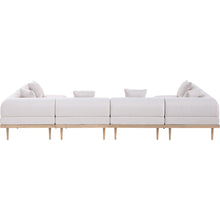 Laguna 142" Beige Water Resistant Fabric 6pc. Outdoor Modular Sectional