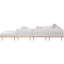 Laguna 142" Beige Water Resistant Fabric 6pc. Outdoor Modular Sectional