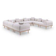Laguna 142" Beige Water Resistant Fabric 8pc. Outdoor Modular Sectional
