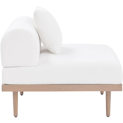 Laguna Cream Water Resistant Fabric Outdoor Modular Armless Chair