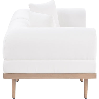 Laguna 71" Cream Water Resistant Fabric 2pc. Outdoor Modular Loveseat