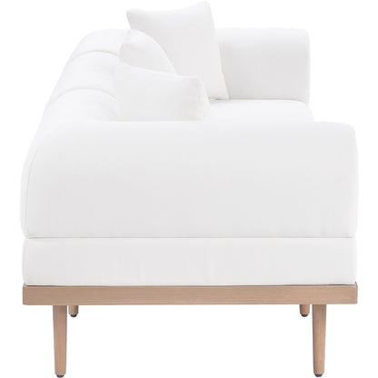 Laguna 106.5" Cream Water Resistant Fabric 3pc. Outdoor Modular Sofa
