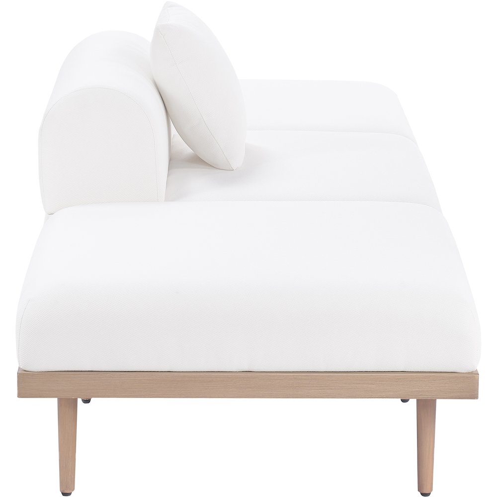 Laguna 106.5" Cream Water Resistant Fabric 3pc. Outdoor Modular Sofa